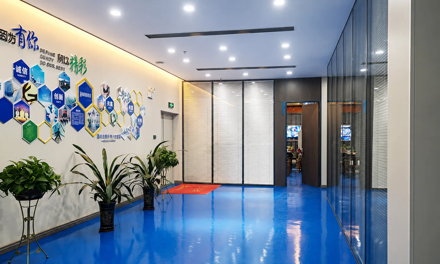 Reception lobby at the Shidike factory in Dongguan, Guangdong